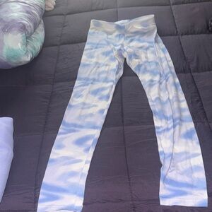 Blue and White Kids Leggings